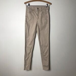 American Eagle Super Stretch skinny high waist tan